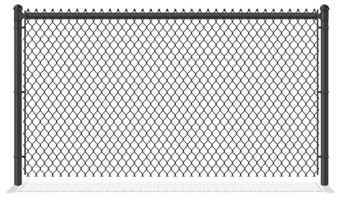 Black PVC-Coated Chain Link Fence in Hickory